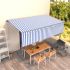 Copertină retractabilă automat, cu stor, crem, 4x3 m   GartenMobel Dekor