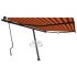 Copertină autonomă retractabil manual portocaliu/maro 450x300cm GartenMobel Dekor