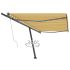 Copertină autonomă retractabilă automat galben&alb 400x350 cm GartenMobel Dekor