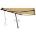 Copertină autonomă retractabilă manual, galben/alb, 450x300 cm GartenMobel Dekor