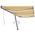 Copertină retractabilă manual cu LED, galben și alb, 450x300 cm GartenMobel Dekor