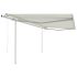 Copertină retractabilă automat cu stâlpi, crem, 3,5x2,5 m GartenMobel Dekor