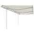 Copertină retractabilă automat cu stâlpi, crem, 3,5x2,5 m GartenMobel Dekor