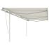Copertină retractabilă manual, cu stâlpi, crem, 4,5x3,5 m GartenMobel Dekor