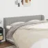 Tăblie de pat cu aripioare gri deschis 93x23x118/128 cm textil GartenMobel Dekor