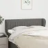 Tăblie de pat cu aripioare gri închis 93x23x118/128 cm textil GartenMobel Dekor