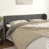 Tăblie de pat cu aripioare negru 203x23x78/88 cm catifea GartenMobel Dekor