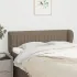 Tăblie de pat cu aripioare gri taupe 93x23x118/128 cm textil GartenMobel Dekor