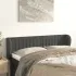 Tăblie de pat cu aripioare gri închis 163x23x78/88 cm catifea GartenMobel Dekor