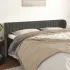 Tăblie de pat cu aripioare gri închis 163x23x78/88 cm catifea GartenMobel Dekor