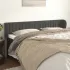 Tăblie de pat cu aripioare gri închis 163x23x78/88 cm catifea GartenMobel Dekor