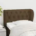Tăblie de pat cu aripioare maro închis 183x23x78/88 cm textil GartenMobel Dekor