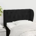 Tăblie de pat cu aripioare, negru, 103x23x118/128 cm, textil GartenMobel Dekor