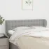 Tăblie de pat cu aripioare negru 147x23x78/88 cm textil GartenMobel Dekor