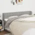 Tăblie de pat cu aripioare negru 163x23x78/88 cm textil GartenMobel Dekor