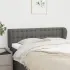 Tăblie de pat cu aripioare negru 147x23x78/88 cm textil GartenMobel Dekor