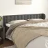 Tăblie pat cu aripioare albastru închis 203x23x78/88 cm catifea GartenMobel Dekor