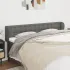 Tăblie de pat cu aripioare negru 203x23x78/88 cm textil GartenMobel Dekor