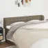 Tăblie de pat cu aripioare negru 203x23x78/88 cm textil GartenMobel Dekor