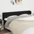 Tăblie de pat cu aripioare negru 183x23x78/88 cm textil GartenMobel Dekor