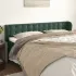 Tăblie de pat cu aripioare verde închis 163x23x78/88 cm catifea GartenMobel Dekor