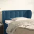 Tăblie pat cu aripioare albastru închis 163x23x78/88 cm catifea GartenMobel Dekor