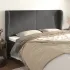 Tăblie de pat cu aripioare gri închis 147x23x118/128 cm catifea GartenMobel Dekor