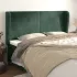Tăblie pat cu aripioare verde închis 147x23x118/128 cm catifea GartenMobel Dekor