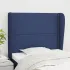 Tăblie de pat cu aripioare maro închis 103x23x118/128 cm textil GartenMobel Dekor