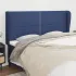 Tăblie de pat cu aripioare maro închis 203x23x118/128 cm textil GartenMobel Dekor