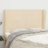 Tăblie de pat cu aripioare maro închis 147x23x118/128 cm textil GartenMobel Dekor