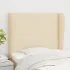 Tăblie de pat cu aripioare maro închis 93x23x118/128 cm textil GartenMobel Dekor