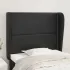Tăblie de pat cu aripioare, negru, 147x23x118/128 cm, piele eco GartenMobel Dekor