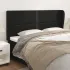 Tăblie de pat cu aripioare, negru, 147x23x118/128 cm, piele eco GartenMobel Dekor