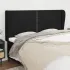 Tăblie de pat cu aripioare maro închis 203x23x118/128 cm textil GartenMobel Dekor