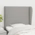 Tăblie de pat cu aripioare maro închis 93x23x118/128 cm textil GartenMobel Dekor
