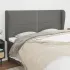 Tăblie de pat cu aripioare maro închis 203x23x118/128 cm textil GartenMobel Dekor