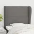 Tăblie de pat cu aripioare maro închis 93x23x118/128 cm textil GartenMobel Dekor