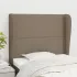 Tăblie de pat cu aripioare maro închis 103x23x118/128 cm textil GartenMobel Dekor