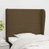 Tăblie de pat cu aripioare maro închis 203x23x118/128 cm textil GartenMobel Dekor