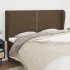 Tăblie de pat cu aripioare maro închis 203x23x118/128 cm textil GartenMobel Dekor