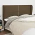 Tăblie de pat cu aripioare maro închis 203x23x118/128 cm textil GartenMobel Dekor