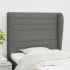 Tăblie de pat cu aripioare gri deschis 83x23x118/128 cm textil GartenMobel Dekor