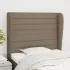 Tăblie de pat cu aripioare gri deschis 93x23x118/128 cm textil GartenMobel Dekor