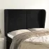 Tăblie de pat cu aripioare negru 83x23x78/88 cm catifea GartenMobel Dekor