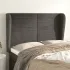 Tăblie de pat cu aripioare, negru, 147x23x118/128 cm, catifea GartenMobel Dekor