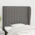 Tăblie de pat cu aripioare maro închis 83x23x118/128 cm textil GartenMobel Dekor