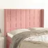 Tăblie de pat cu aripioare, roz, 93x16x118/128 cm, catifea GartenMobel Dekor