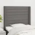 Tăblie de pat cu aripioare gri taupe 103x16x118/128 cm textil GartenMobel Dekor
