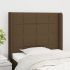 Tăblie de pat cu aripioare gri taupe 103x16x118/128 cm textil GartenMobel Dekor